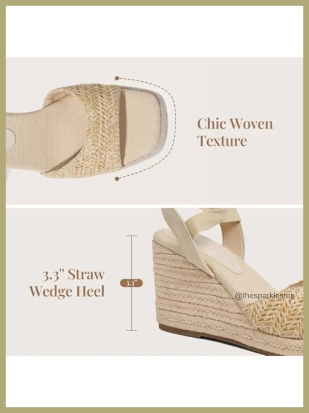 Women's Espadrilles Wedge Sandals Platform Square Toe Lace Up Ankle Strap Summer